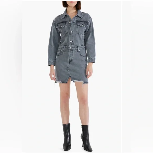 TICA Lotta Mini Dress - Stormy Skies S S